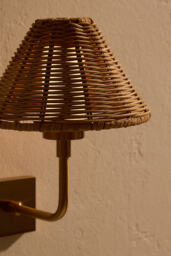 Ludlow Babbington Wicker Rechargeable Wall Light - thumbnail 2