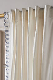 Maeve Loop Embroidered Cotton Curtain - thumbnail 2
