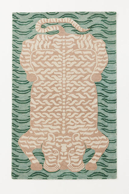 Wool Hand-Tufted Tiger Rug - image 1