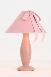 Bosette Bow Velvet and Wood Table Lamp