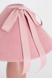 Bosette Bow Velvet and Wood Table Lamp - thumbnail 4