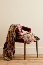 Seren Floral Jacquard Faux-Fur Throw Blanket - thumbnail 1