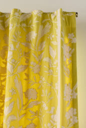 Francine Woven Cotton Floral Curtain - thumbnail 2