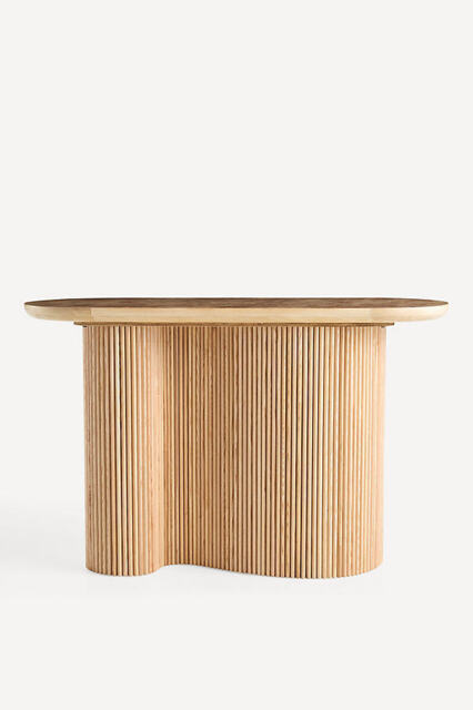 Scout Burl Wood Fluted Console Table - image 1