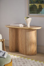 Scout Burl Wood Fluted Console Table - thumbnail 4