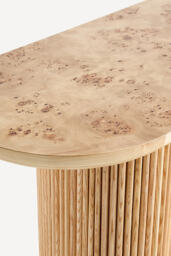 Scout Burl Wood Fluted Console Table - thumbnail 3