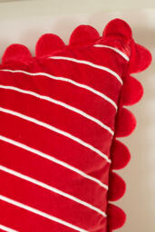 Cotton Velvet Striped Cushion - thumbnail 6