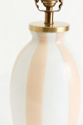 Stripe Peach Glass Table Lamp Base - thumbnail 2