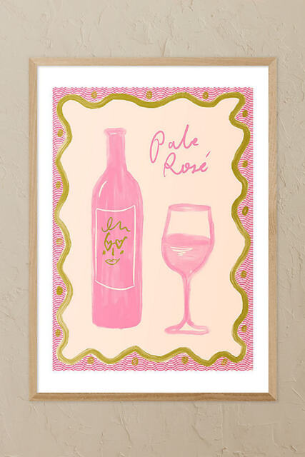 East End Prints Pale Rose Oak Framed Wall Art Print