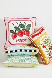 Les Fruits Cotton Embroidered Cushion - thumbnail 4