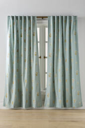 Rosalie Cotton Embroidered Floral Curtain