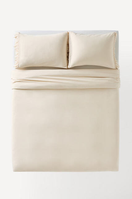Ruffled Spa Sateen Duvet Cover - image 1