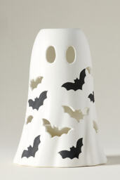 Ghost Ceramic Hurricane Candle Holder - thumbnail 2