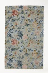 Tufted Wool-Viscose Painterly Floral Rug - thumbnail 2