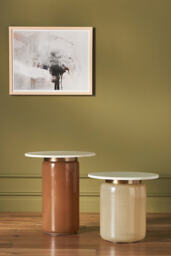 Tall Infinity Glass Side Table