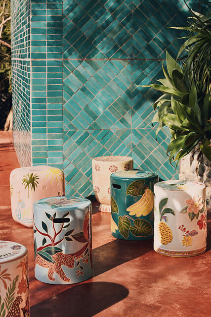 Farm Rio x Anthropologie Ceramic Side Table - image 1