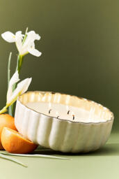 Capri Blue Volcano Scalloped Capiz Glass Candle - thumbnail 6