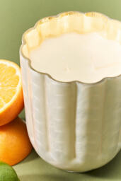 Capri Blue Volcano Scalloped Capiz Glass Candle - thumbnail 5