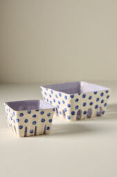 Berry Icon Handpainted Stoneware Large Berry Basket - thumbnail 2