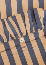 TBCo Navy Stripe Ruffle Cotton Duvet Cover - thumbnail 2