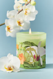 Apothecary 18 Floral Orchid & Amber Glass Candle - thumbnail 1