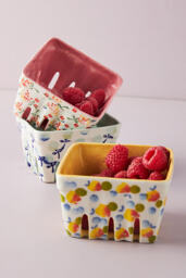 Floral Ceramic Berry Basket - thumbnail 2