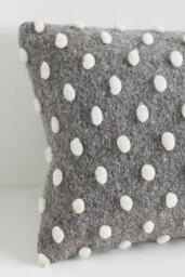 Woven Wool Dotted Throw Cushion - thumbnail 3