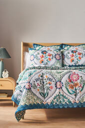 Theodora Embroidered Quilted Bedspread - thumbnail 1
