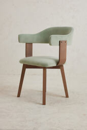 Brooke Velvet-Upholstered Beech Wood Dining Chair - thumbnail 2