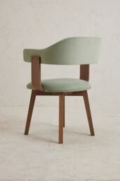 Brooke Velvet-Upholstered Beech Wood Dining Chair - thumbnail 4
