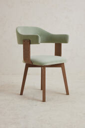 Brooke Velvet-Upholstered Beech Wood Dining Chair - thumbnail 3