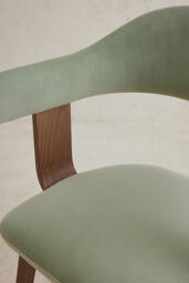 Brooke Velvet-Upholstered Beech Wood Dining Chair - thumbnail 6