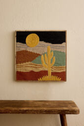 Embroidered Cactus Wall Art - thumbnail 1