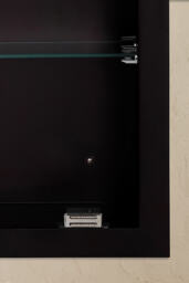 Kendra Wavy Mahogany Mirrored Bathroom Wall Cabinet - thumbnail 4