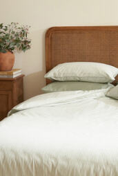 Dip & Doze Cotton Sage Stripe Pillowcase, Set of 2