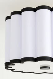 Maeve Scalloped Fabric Flush Mount Ceiling Light - thumbnail 3