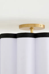 Maeve Scalloped Fabric Flush Mount Ceiling Light - thumbnail 4