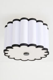 Maeve Scalloped Fabric Flush Mount Ceiling Light