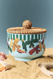 Farm Rio x Anthropologie Fresh Ocean Waves & Bergamot Ceramic Candle - thumbnail 2