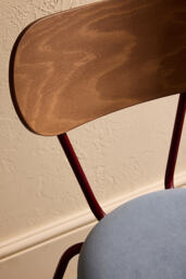 Sueded Velvet Metal Frame Chair, Set of 2 - thumbnail 2