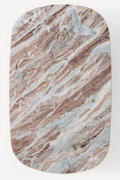 "Kanta Oval 55"" Fluted Marble Coffee Table" - thumbnail 5