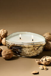 Metal Walnut Gourmand Sugared Walnut & Spice Figural Candle - thumbnail 2