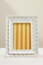 Philippa Scalloped Ceramic Photo Frame - thumbnail 1
