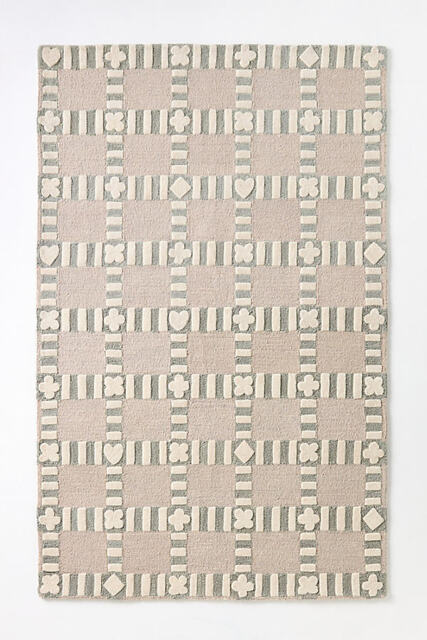 Tufted Wool Icon Checkerboard Rug