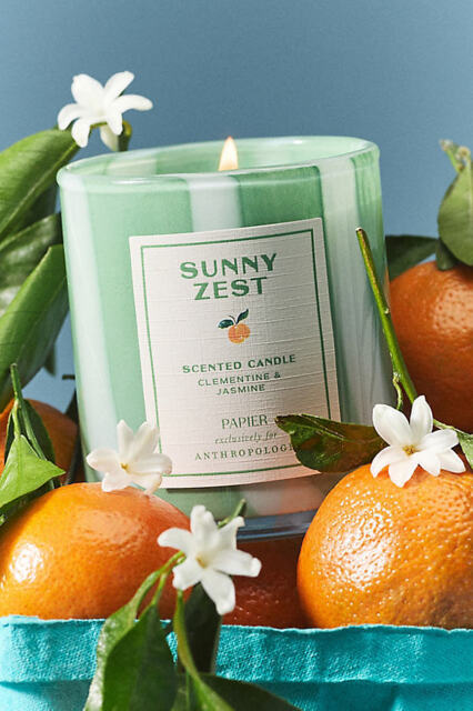 Papier x Anthropologie Fruity Clementine & Jasmine Boxed Glass Candle - image 1