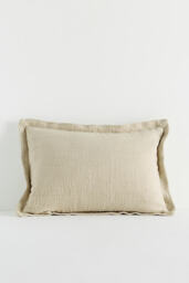 By Anthropologie Emory Linen Velvet Bordered Pillow - thumbnail 5