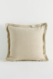 By Anthropologie Emory Linen Velvet Bordered Pillow - thumbnail 8