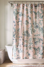 The Printed Cotton Slub Shower Curtain Collection - thumbnail 1