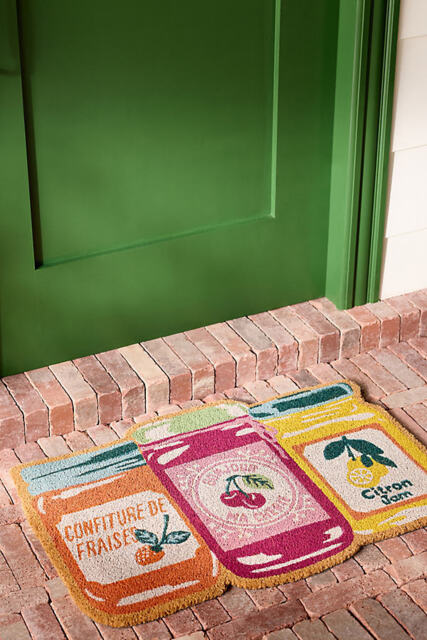 Jam Jars Printed Coir Doormat