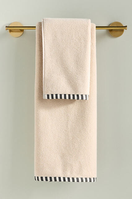 Sloane Stripe Trim Soft Cotton Towel Collection - image 1